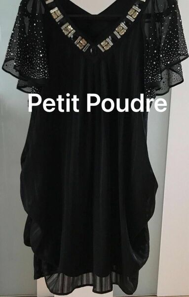 ワンピース　Petit Poudre プチプードル　ドレス　ビジュー