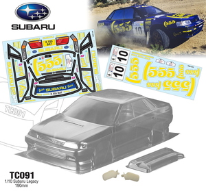 新品未使用 個人輸入品 teamＣ 1/10ボディ　TC091 Subaru Legacy (190mm)　スバルレガシィ　WRC