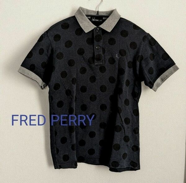 FRED PERRY ポロシャツ　 日本製 　ドット柄 　水玉　Ｍサイズ