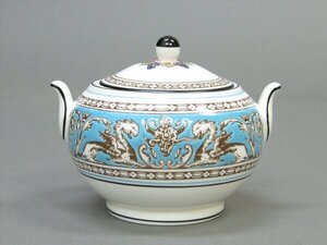 【心庵】WEDGWOOD　ウェッジウッド　フロレンティーンターコイズ　シュガーポット　H200