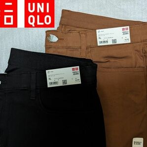 【未使用 2着セット】UNIQLO ウルトラストレッチスキニーフィットカラージーンズ（丈標準76-79cm） 男女兼用XLサイズ 