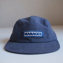 MANAGER キャップ ４パネル ヴィンテージワッペン ユーロワークジャケット リメイク 帽子 検）80s 90s llbean Eddie Bauer usa _画像3