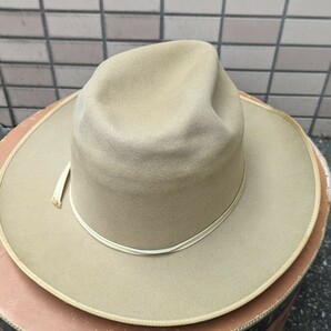 ビンテージ Stetson ３ｘBeaver Hat ステットソン ハット フェドラハット 帽子 元箱付き 高級ハット / ウィペット ジョニーデップ 中折れ の画像4