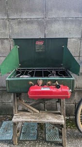 70年代 ビンテージ Coleman コールマン ４１３G ツーバーナー ストーブ 動作済 キャンプギア 1979年1月製 アメリカ製 