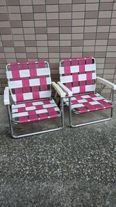 ビンテージ キャンプチェア アルミチェア ローンチェア キャンプ ローチェア LawnChair 折り畳みチェア 椅子 子供用 キッズ