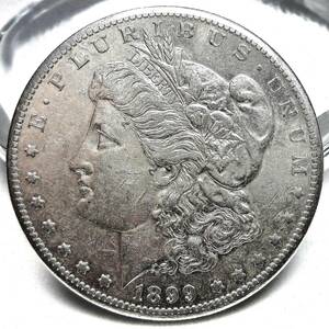 アメリカ 1ドル銀貨 モルガン 1899年O 37.85mm 26.79g KM#110