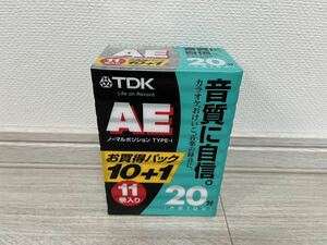 【未使用品】TDK AE 20 11本セット カセットテープ ノーマルポジション AE-20X11G オーディオ イメーション 音楽録音用 カラオケ 英会話