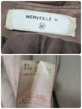 【春夏の製品染めレザーアイテム】抜群の雰囲気 メルベイユアッシュ MERVEILLE H. 製品染め ラムレザージャケット 01 ジャケット 茶 F 羊革_画像9