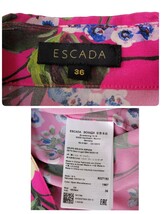 【ほぼ未使用】エスカーダ ESCADA シルク100% 前フリル 豪華花柄 ブラウス 36 シャツ 日本大きめS～Mサイズ 長袖 フリルブラウス シャツ_画像9