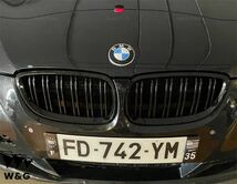 2Pcs 車スタイル光沢黒フロントキドニー倍平板グリル グリル BMW 3 シリーズ E92 E93 M3 2006-2009_画像5