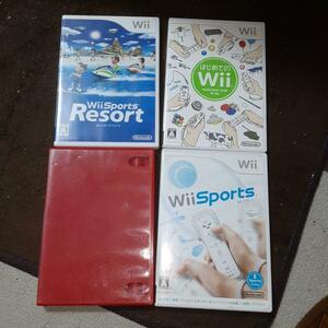 【送料4点まで230円】Wii ゲームソフト４点 まとめ売り ドンキーコングリターンズ Wii SPORTS RESORT スポーツ リゾート はじめてのWII