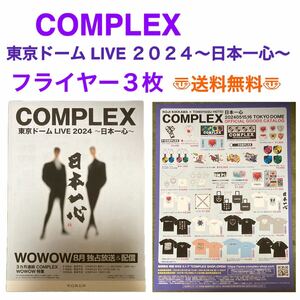 COMPLEX Япония один сердце 20240515.16 Tokyo Dome Flyer 3 листов 