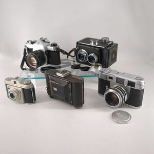 ジャンク　フィルムカメラ5点まとめ　アサヒPENTAX　SEIKOSYAアイレス　HOBIXトイカメラ　SEMIFirst　PIGEONFLEX　中古　◆3114/高洲店