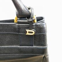 DELVAUX　 デルヴォー　ハンドバッグ ブラック　レザー 美品◆3118/静岡清水店_画像8