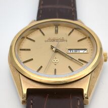 セイコー　グランドクォーツ　デイト　3針　4843-8110　ゴールド文字盤　SEIKO　メンズ　腕時計　中古　◆3111/藤枝インター店_画像6