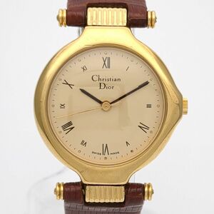  Junk Christian Dior кварц Gold женские наручные часы Christian Dior б/у *3114/ высота . магазин 
