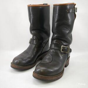 [ редкий ] WESCO BOSS engineer boots мужской темно-коричневый размер 8.5 90 годовщина custom зеленый синий . потертость и т.п. есть ткань ko б/у *3104/ Iwata магазин 