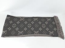 ルイ・ウ゛ィトン マフラー M72242 エシャルプロゴマニア グレー ウール94％ シルク6％ LOUIS VUITTON ◆3105/高林店 ST_画像4