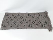 ルイ・ウ゛ィトン マフラー M72242 エシャルプロゴマニア グレー ウール94％ シルク6％ LOUIS VUITTON ◆3105/高林店 ST_画像2