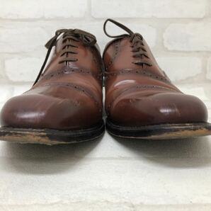 H■① REGAL リーガル クォーターブローグ 革靴 25.5cm メンズ ブラウン 茶 レザーシューズ ビジネスシューズ ストレートチップ 靴 中古品 の画像6
