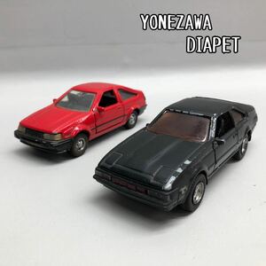 H■ YONEZAWA DIAPET ヨネザワ ダイアペット ミニカー 2台 セット COROLLA LEVIN カローラ レビン 赤 CELICA XX 黒 1/40スケール 自動車 