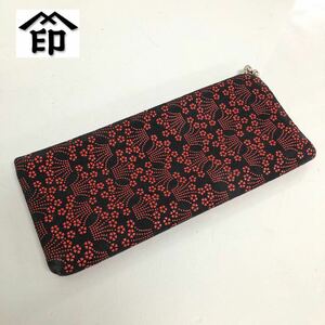 H# seal . shop glasses case bulrush . small Sakura .. floral print peace pattern black red deer leather leather seal . shop glasses case case width length pouch pen case storage goods 