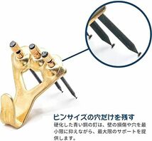 【残りわずか】 10個セット 釘付き 安全荷重35kg ピクチャーハンガー 額縁展示用吊り金具 壁掛けフック 絵画 額縁 時計用 _画像4