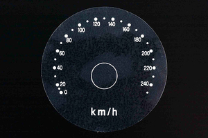 PMC　Z/KZ マイルメーター 用 km/h ステッカー (1)”