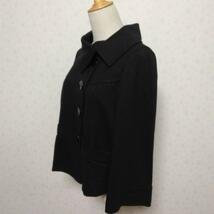 any SiS プレーンブラックカラーデザイン オンワード樫山 アウターコート ジャケット レディースファッション _画像10