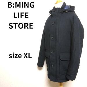 B:MING プレーン ネイビーカラーデザイン ジャケットオーバー アウター メンズ 紺系