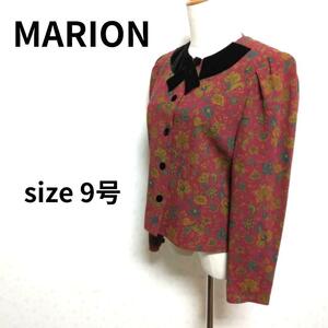 MARION ボタニカル総柄 ワインレッドカラーデザイン ナチュラル長袖ブラウス トップス レディースファッション