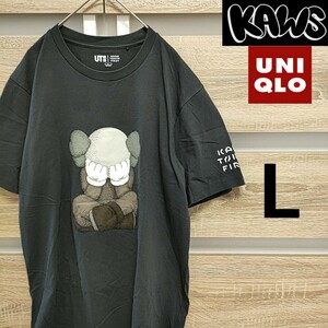 KAWS×UNIQLO（ユニクロ）UT コラボTシャツ L 黒（My13）341-446311 KAWO TOKYO FIRST ■ネコポス発送！