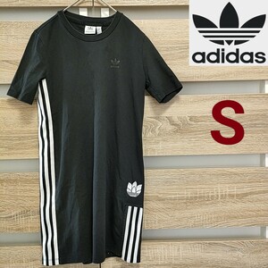 adidas( Adidas ) дизайн логотипа туника S чёрный (My46) короткий рукав черный One-piece # takkyubin (доставка на дом) compact отправка!