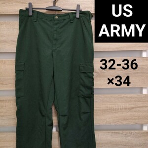 US ARMY カーゴパンツ 32-36×34 グリーン 美品（Ma19）アメリカ製 NSN :8415-01-464-4248 ミリタリーパンツ米軍軍服 ■60