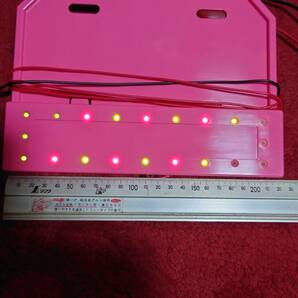 当時物 流れるLED付 ナンバーフレーム ピンク 未使用品 検索 旧車 暴走族 街道レーサー クレタク パッソル パッソーラの画像7