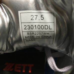 RK536 ZETT ゼット BSR2207WH 樹脂底（埋め込み式）ウイニングロードWH スパイク 27.5cm 未使用 展示品 シューズの画像5