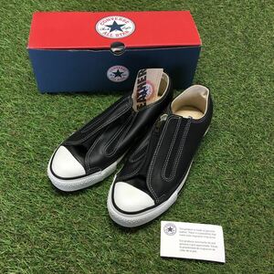 GO001 CONVERSE ALL STAR Z LOW コンバース オールスター BLACK LEATHER 24cm 90s MEDE IN U.S.A スニーカー 汚れ有り 未使用 展示品 靴