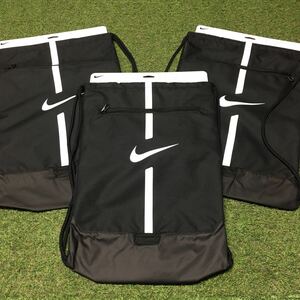 RR202-F03 NIKE ナイキ DA5435-010 アカデミー ジムサック ブラック サッカーフットサルバッグ 18L 3点まとめ 未使用 展示品 バッグ