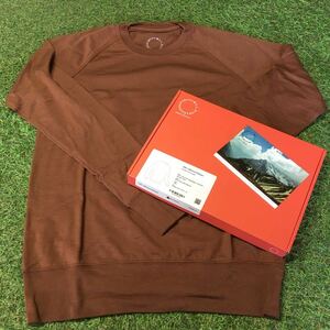RE047-A05 yamatomichi mountain . road 100%Merino Pullover Friar Brown UNISEX S size outdoor high King unused exhibition goods wear 