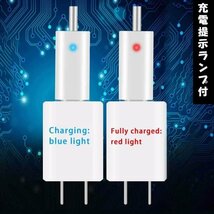 電気ウキUSB充電器セット ダブルポート釣りギアフロート充電器 発光電子フロート急速充電 使用し安全 耐久性 夜釣り 竿先ライト用 PINDENCH_画像3