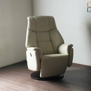  new goods unused Italy company manufactured original leather electric reclining 1 seater . sofa eggshell white chair Victoria Victoria leather semi-leather 