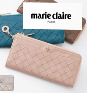 Marie Claire マリ・クレール ラム革メッシュ長財布