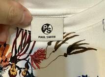 ポールスミス フローラル ボタニカル 花柄 異素材 Tシャツ 日本製_画像2