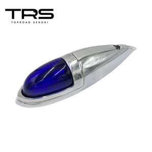 TRS ナマズマーカーランプ 大 ブルー アルミ 12/24V ビス付 LEDバルブ付 300304の画像1