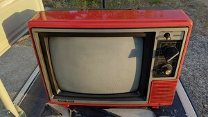 1980年代　当時物　懐かしい三菱カラーテレビ　品番14CP-C20　ブラウン管テレビ　ジャンク品 アンティーク レトロ ヴィンテージ