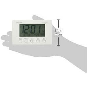 リズム(RHYTHM) 目覚まし時計 電波時計 温度計・湿度計付き フィットウェーブスマート 白 77×120×54mm 8RZ1の画像6