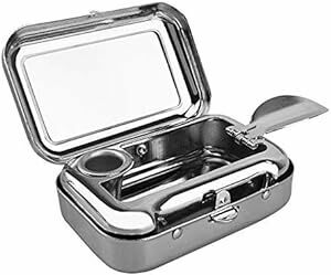  mobile ashtray stainless steel .. inserting stylish light weight convenience silver waterproof TEMLUM ( silver 03