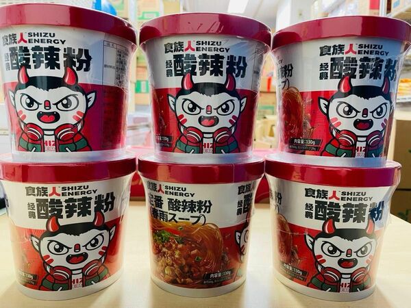 中国人気カップラーメン 食族人酸辣粉 酸辣春雨 6個セット