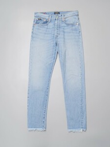 TG6885# Polo Ralph Lauren Polo RALPH LAUREN* Denim pants * jeans *ji- bread * tapered * hem fringe * light blue series /*26