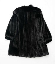 MG2583▼NINA RICCI*ブラックミンク MINK*最高級毛皮*リアルファー*ファーコート ハーフコート*Fサイズ*ブラック_画像2